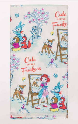 Blue Q "Cute Little F'ers" Dish Towel