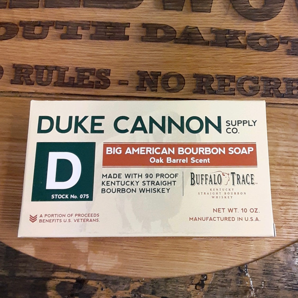 Duke Cannon Supply Co. Buffalo Trace Bourbon Soap, Big American, Oak Barrel Scent - 10 oz