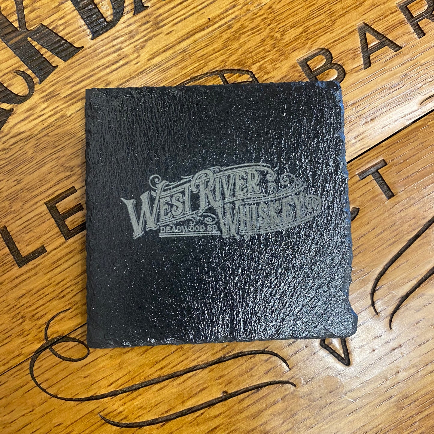 West River Whiskey Co Slate Coaster