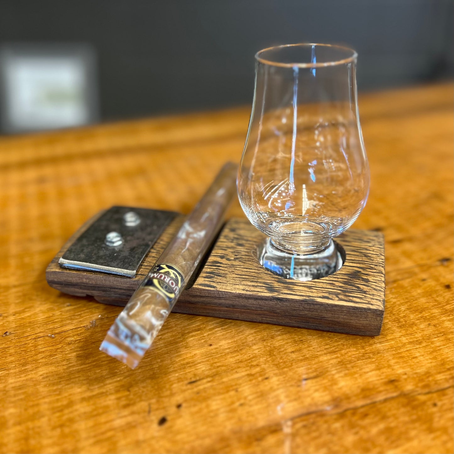 Barrel Stave Cigar Holder/Coaster