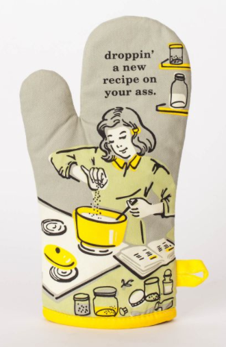Blue Q "Droppin' a Recipe" Oven Mitt