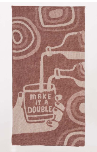 Blue Q "Make It A Double" Dish Towel
