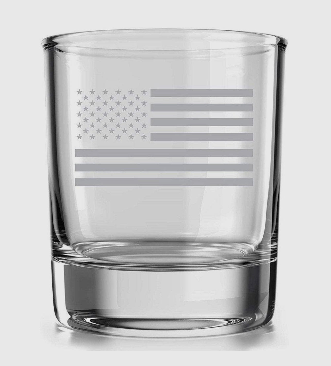 American Flag Rocks Glass