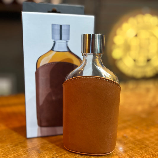 7oz Leather Wrapped Glass Flask