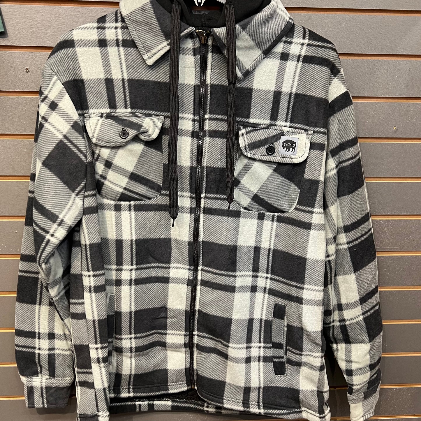 Gray Sherpa Lined Flannel
