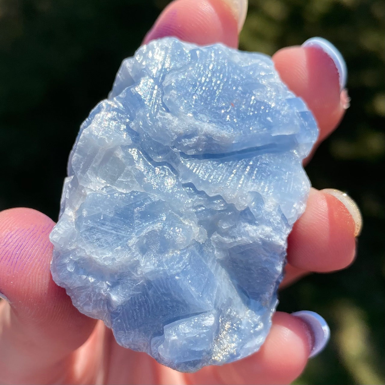 Stunning Raw Blue Calcite