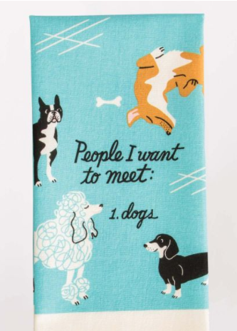 Blue Q "People to Meet: Dogs" Dish Towel