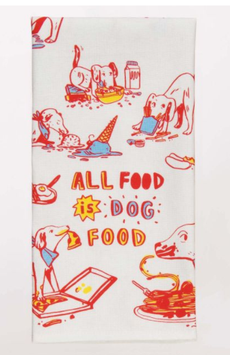 Blue Q "All Food is Dog Food" Dish towel