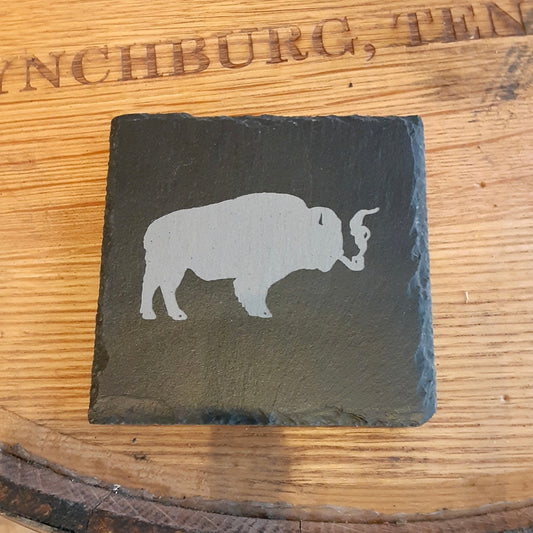 Mike Bison Slate Coaster
