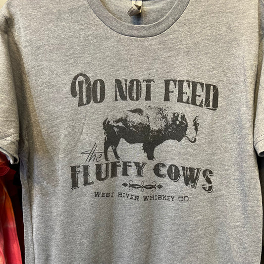Gray Fluffy Cow Tee
