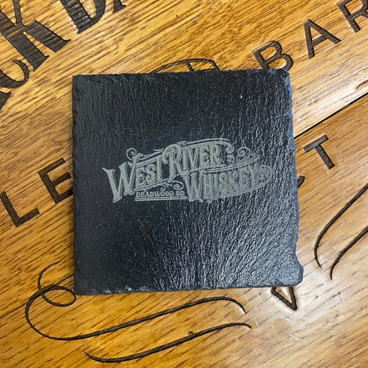 West River Whiskey Co Slate Coaster