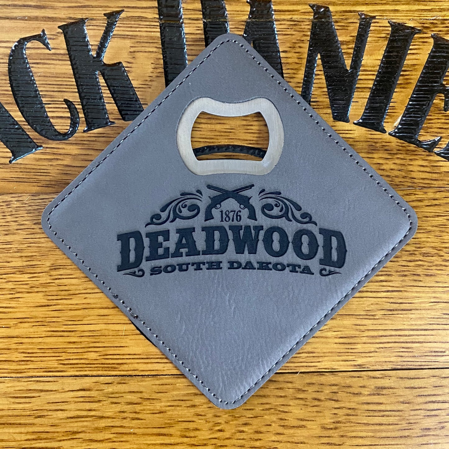 Official Deadwood Coaster/Opener Gray